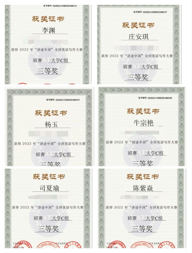 喜报!我校25名学子在“讲述中国”全国英语写作大赛中喜获佳绩