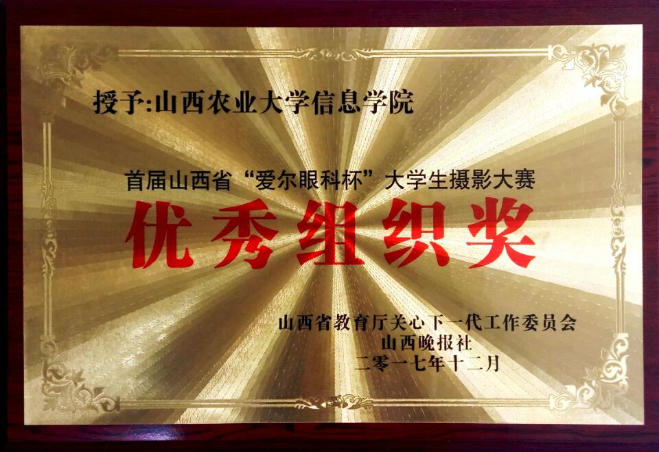 我院师生作品获山西省大学生摄影大赛特等奖