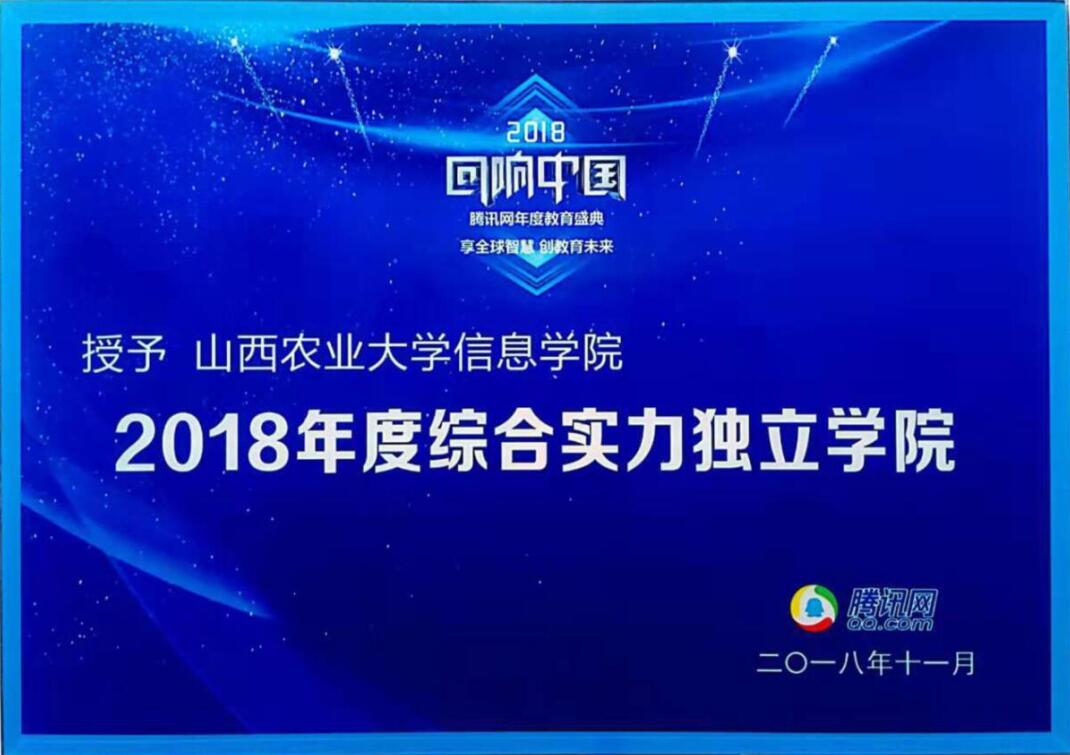 我校荣膺“2018年度综合实力独立学院”称号