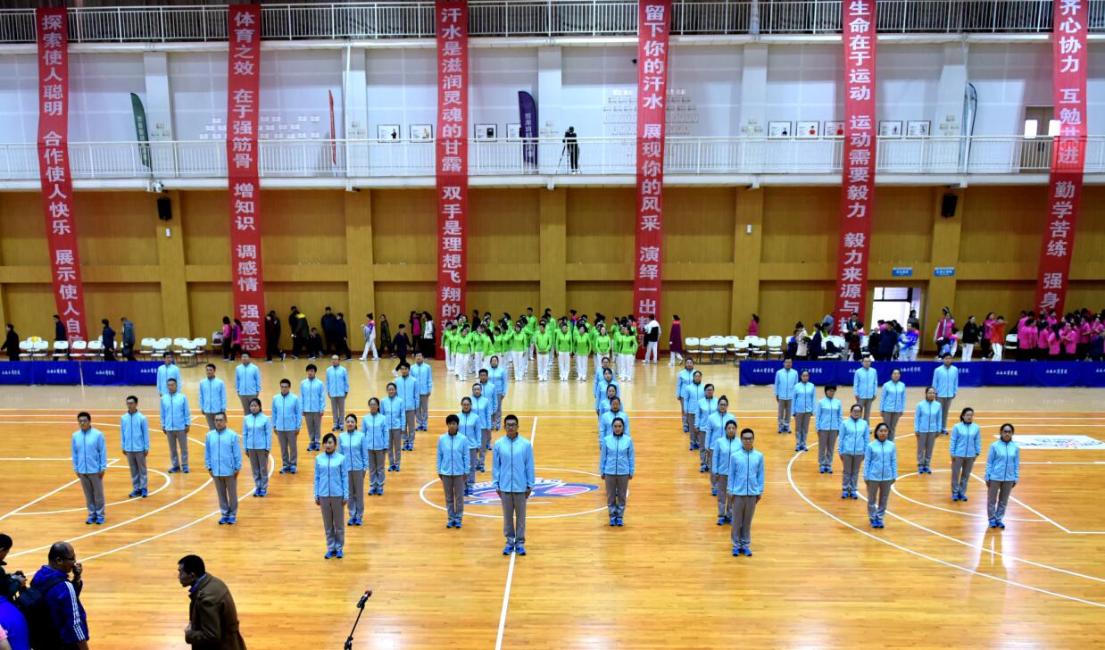 我院参加教科文卫体工会系统广播体操比赛
